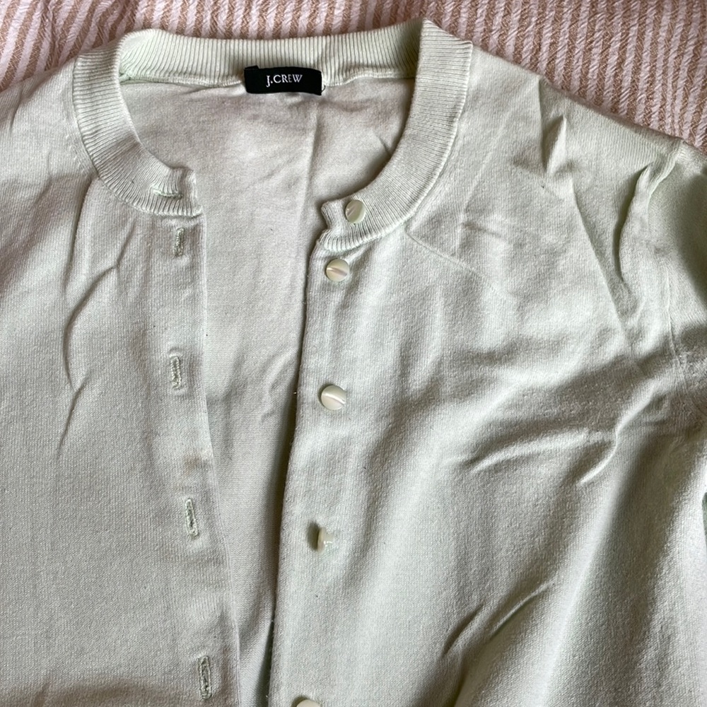 J crew cardigan light green size XXS